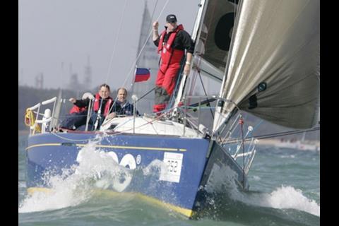 Arco battles strong winds in its boat Blue Print